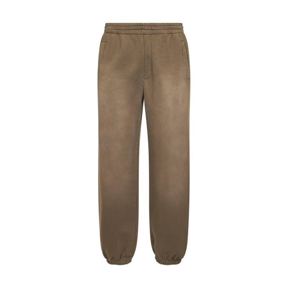 Golden Goose Men Beige Bleached-Effect Cotton Jogging Trousers